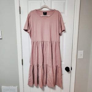 City Chic Retro Roller Dress Blush Size 16